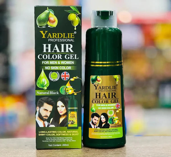 Yardlie Natural Black Hair Color Gel 200ml NEW ADVANCED TECHNOLOGY